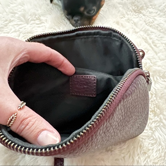 CoLab Crossbody Bag Dark Eggplant Wallet Card Holder Vegan Leather - Picture 7 of 7